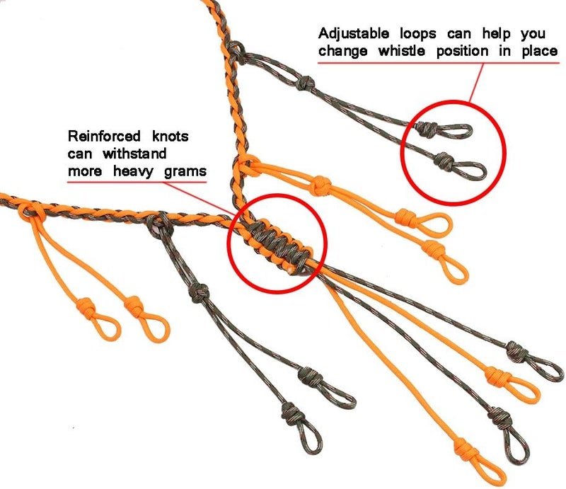 PSKOOK Duck Call Lanyard Paracord Hunting Goose Calls 12/16/20 Adjustable Loops Outdoor Predator Gear for Pheasant Waterfowl Hand Braided Necklace - Image 1